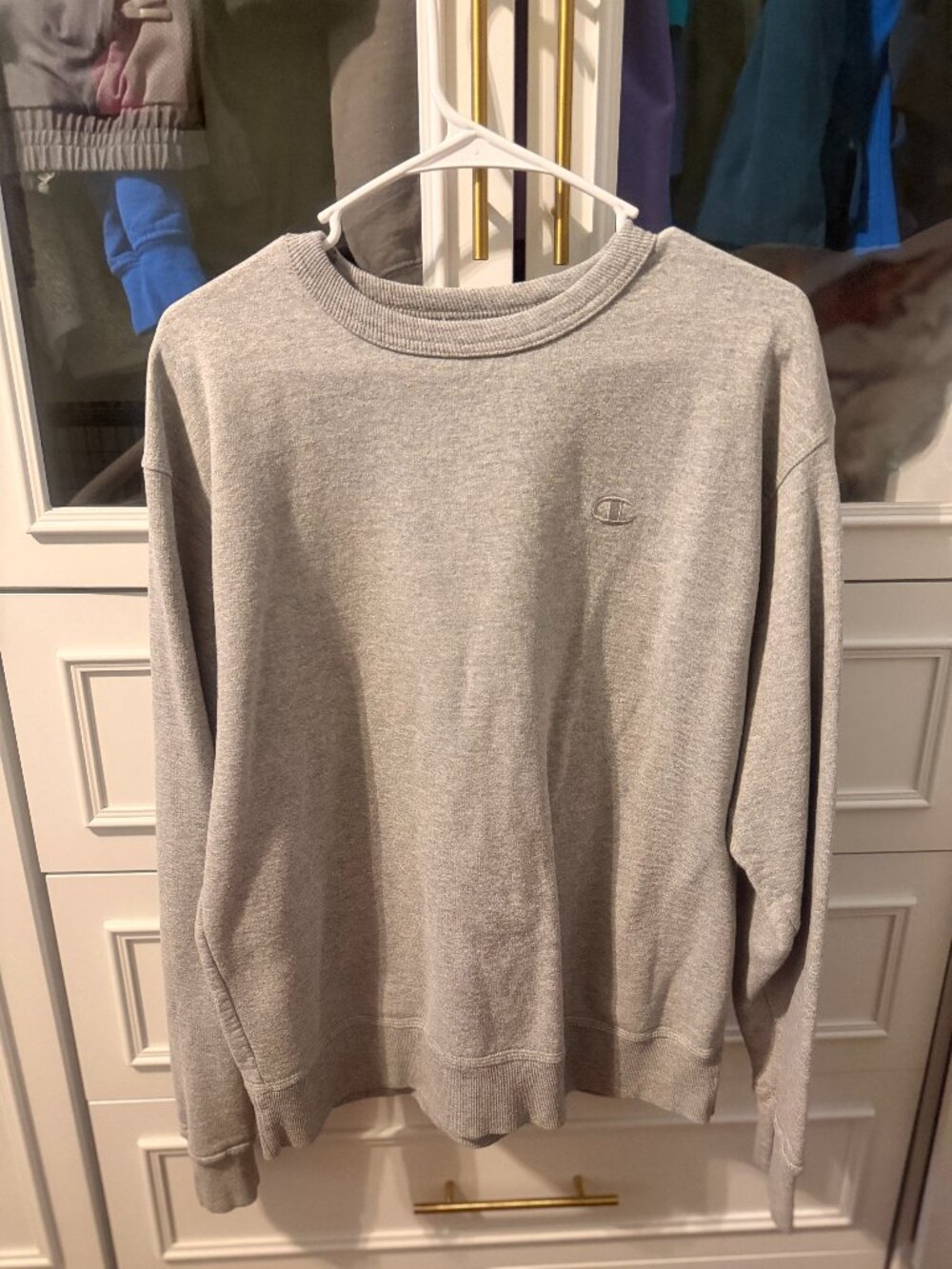 Men Gray Champion Sweatshirt